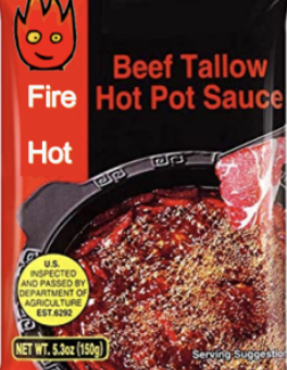 Fire Hot Clear oil And spicy flavor Hot pot soup base 150g*1/bag